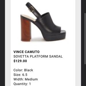 Never Woden Vince Camuto platform heels. Size 6.5